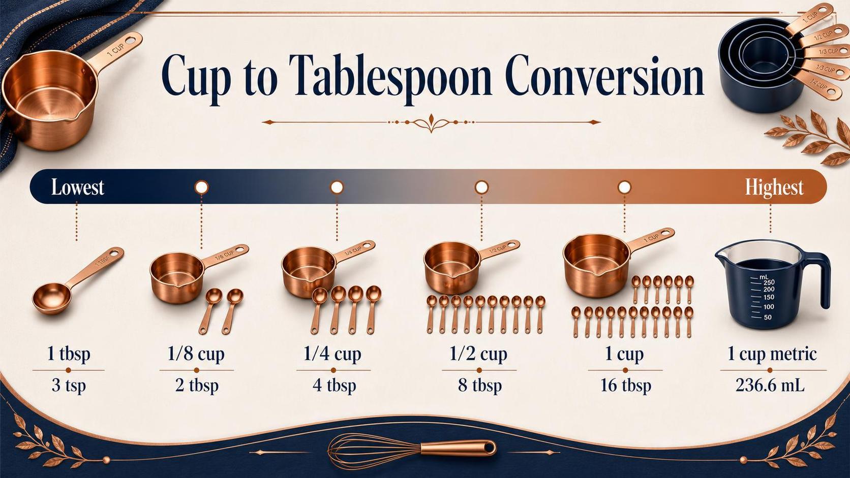 Cup to Tablespoon Conversion — key facts at a glance