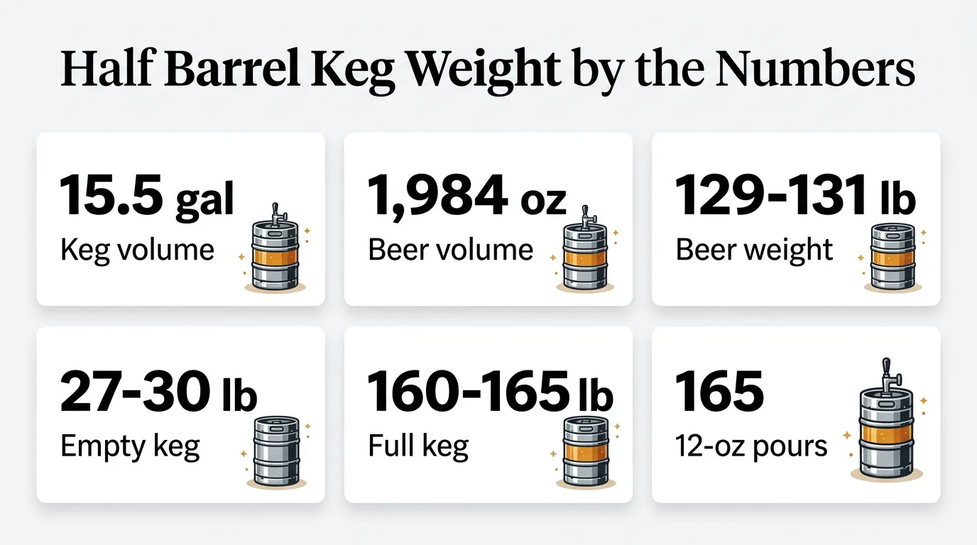 How Much Does A Half Barrel Keg Weigh? 1 Half Barrel Keg Weight by the Numbers — key facts at a glance