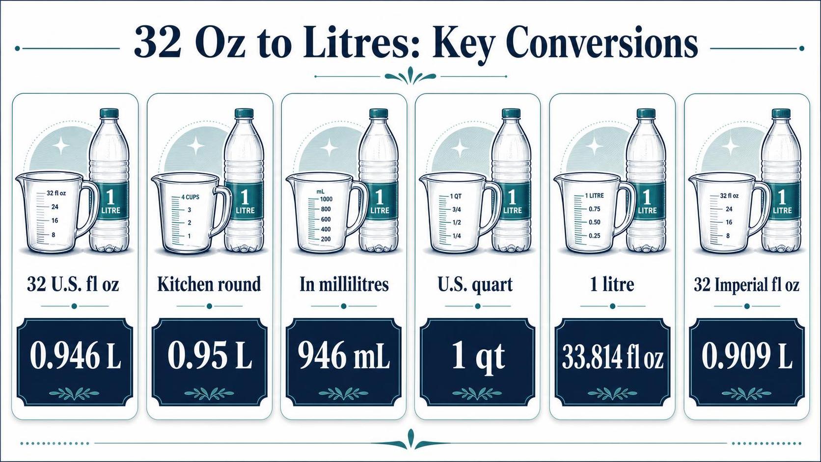 32 Oz to Litres: Key Conversions — key facts at a glance