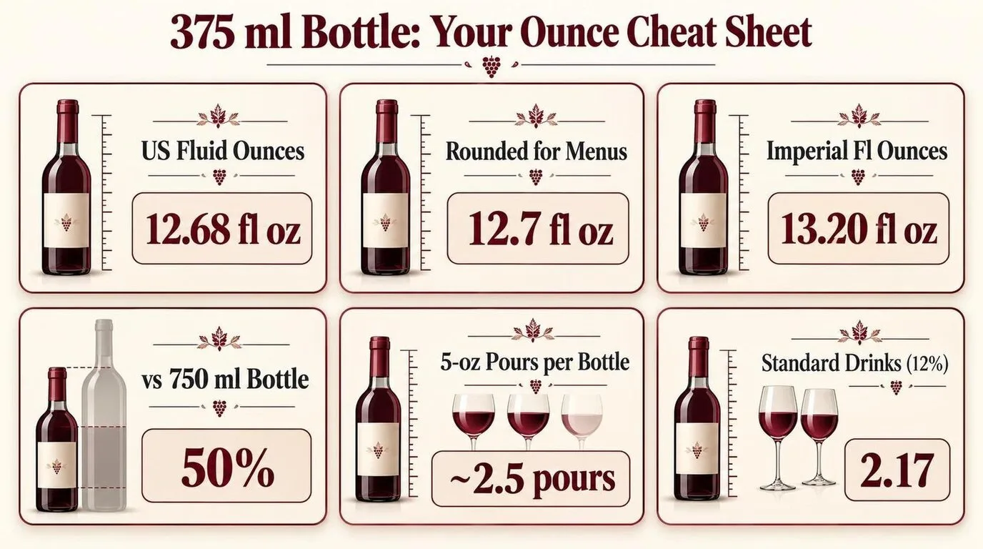 375 ml Wine Bottle: Key Conversions — key facts at a glance