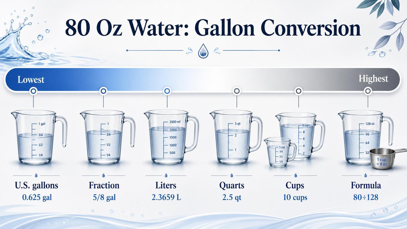 80 Oz Water: Gallon Conversion — key facts at a glance