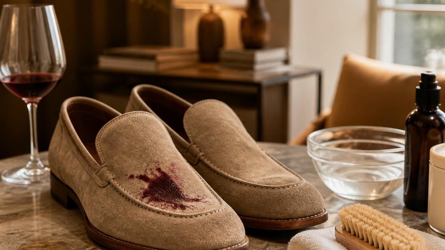 How To Clean Red Wine From Suede Shoes — what changes the outcome