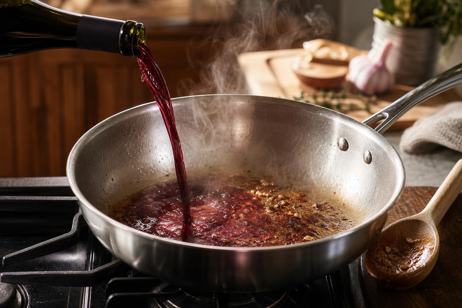 How To Deglaze A Pan With Red Wine?