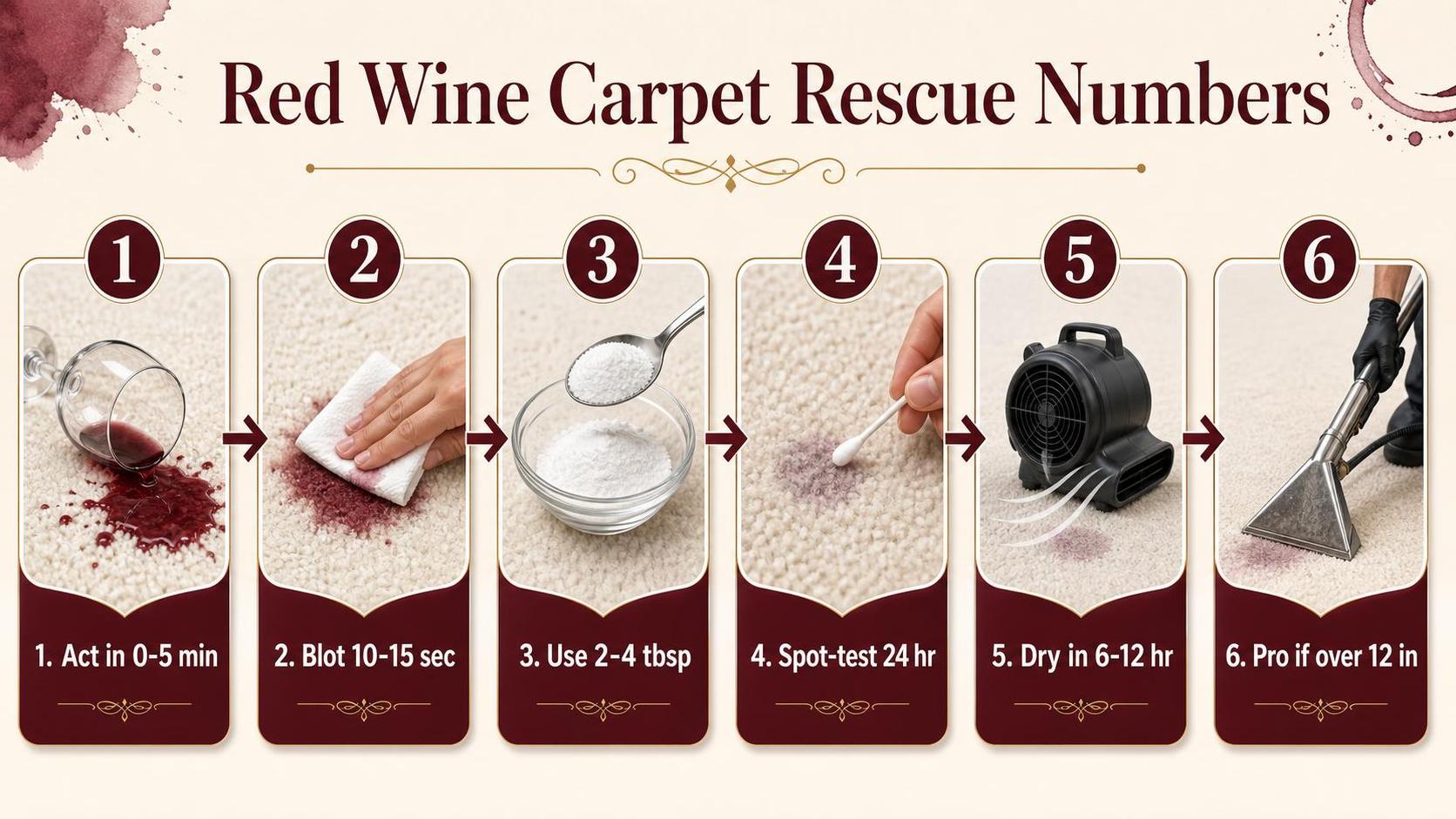 Red Wine Carpet Rescue Numbers — key facts at a glance