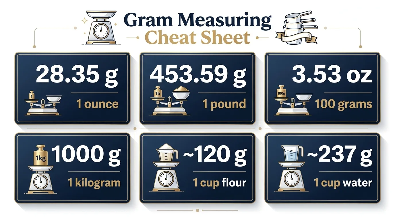 How To Measure Grams Of Food? 1 Gram Measuring Cheat Sheet — key facts at a glance