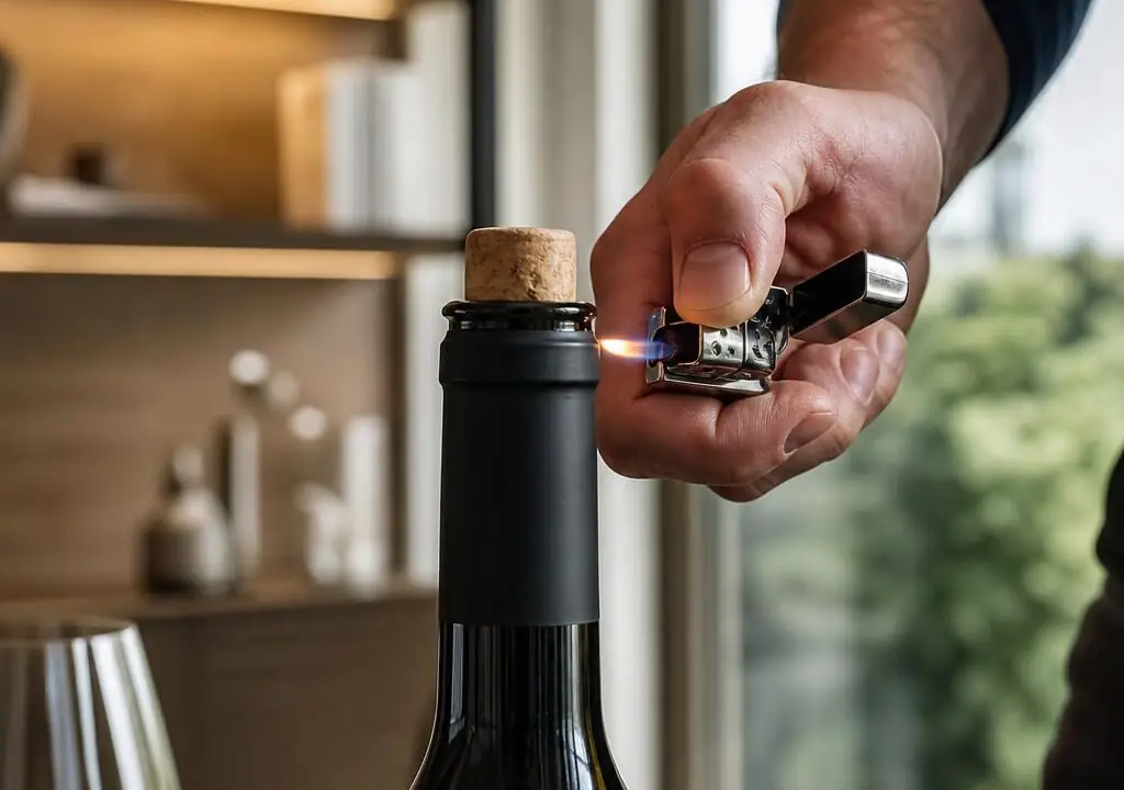 How To Open A Bottle of Wine With A Lighter
