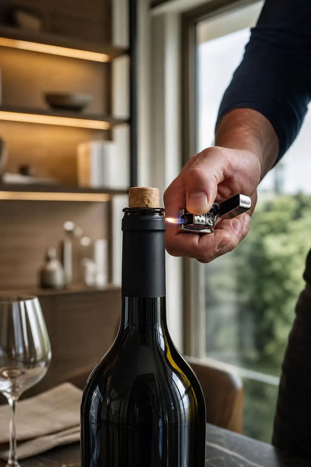 How To Open A Bottle of Wine With A Lighter