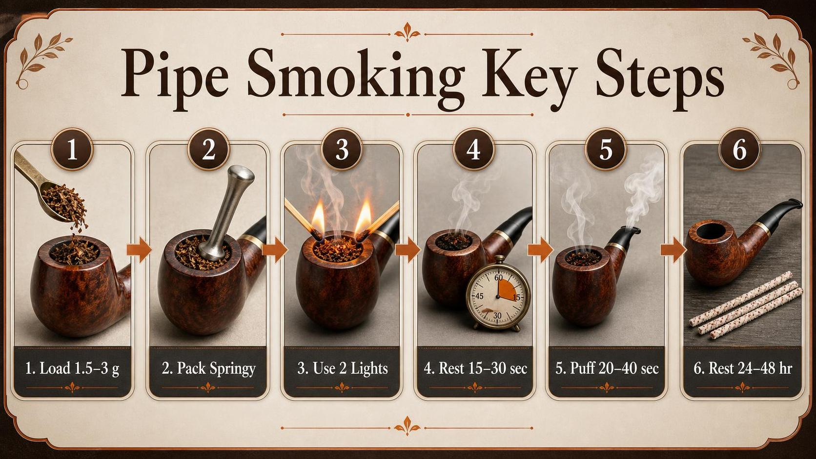 How to Smoke a Tobacco Pipe? 1 Pipe Smoking Key Steps — key facts at a glance