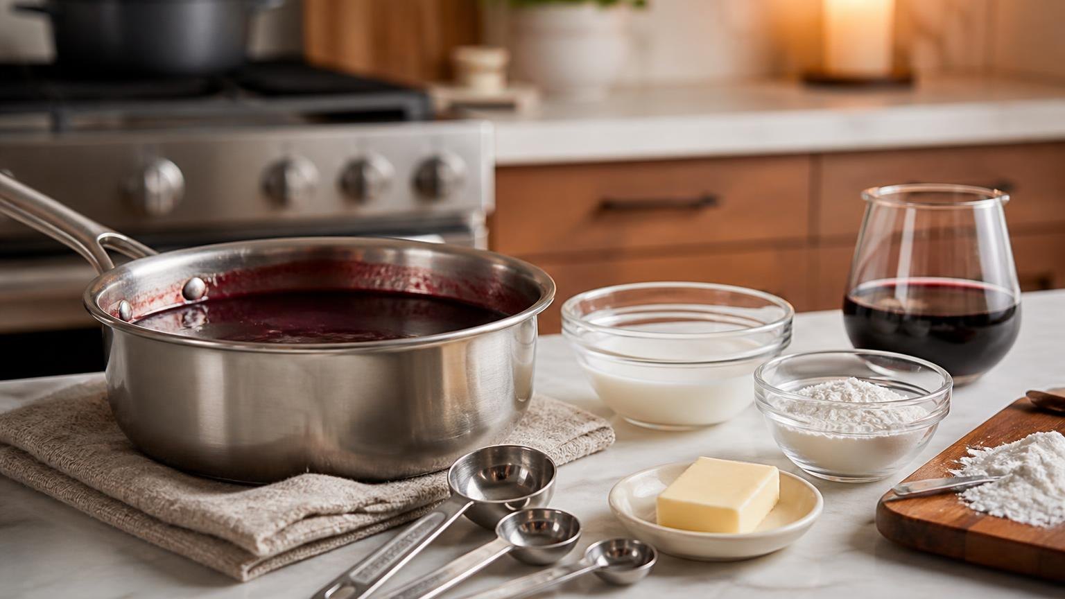 How To Thicken Red Wine Sauce? — context and caveats