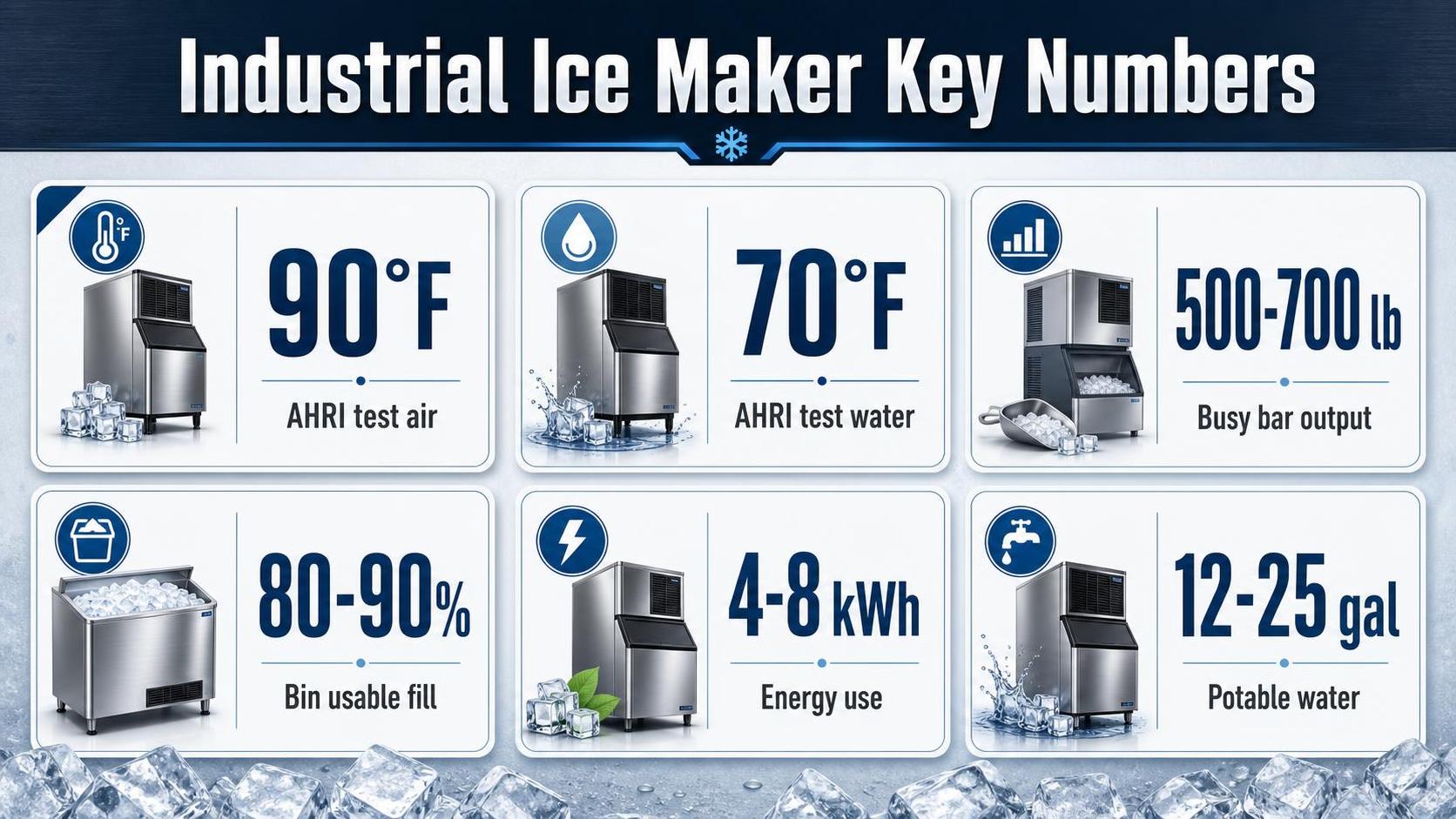 Industrial Ice Makers: 5 Tips for Choosing the Right One 1 Industrial Ice Maker Key Numbers — key facts at a glance