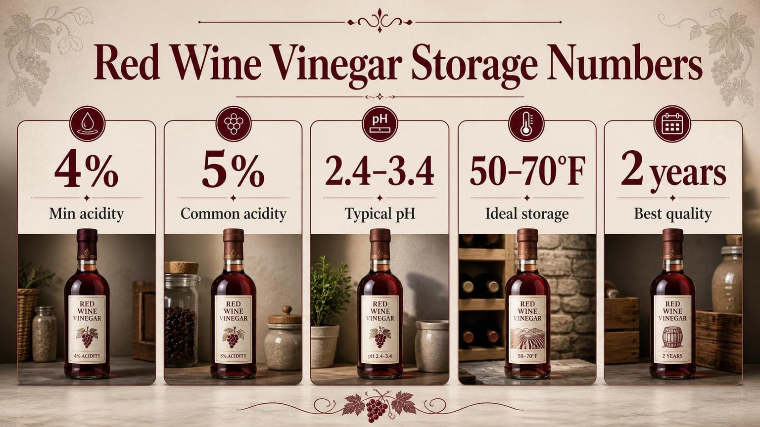 Should Red Wine Vinegar Be Refrigerated? 1 Red Wine Vinegar Storage Numbers — key facts at a glance