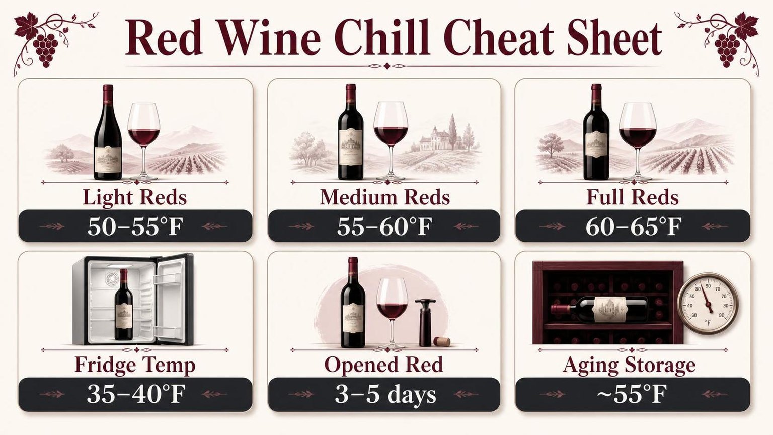 Red Wine Chill Cheat Sheet — key facts at a glance