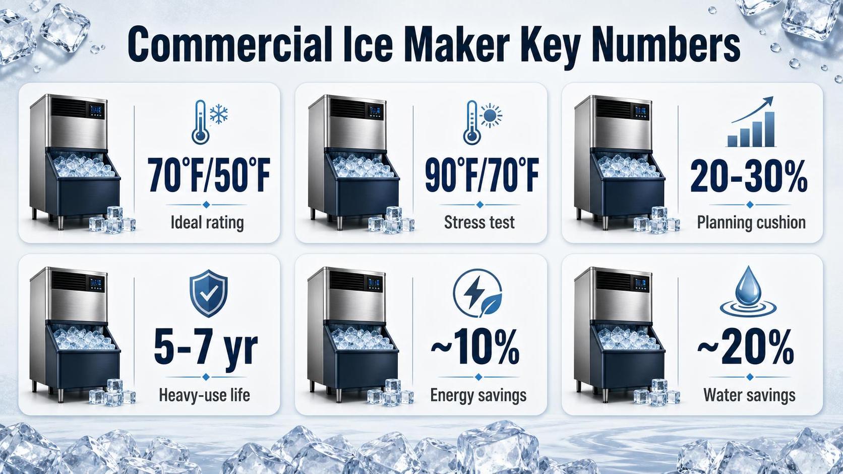 Commercial Ice Maker Key Numbers — key facts at a glance