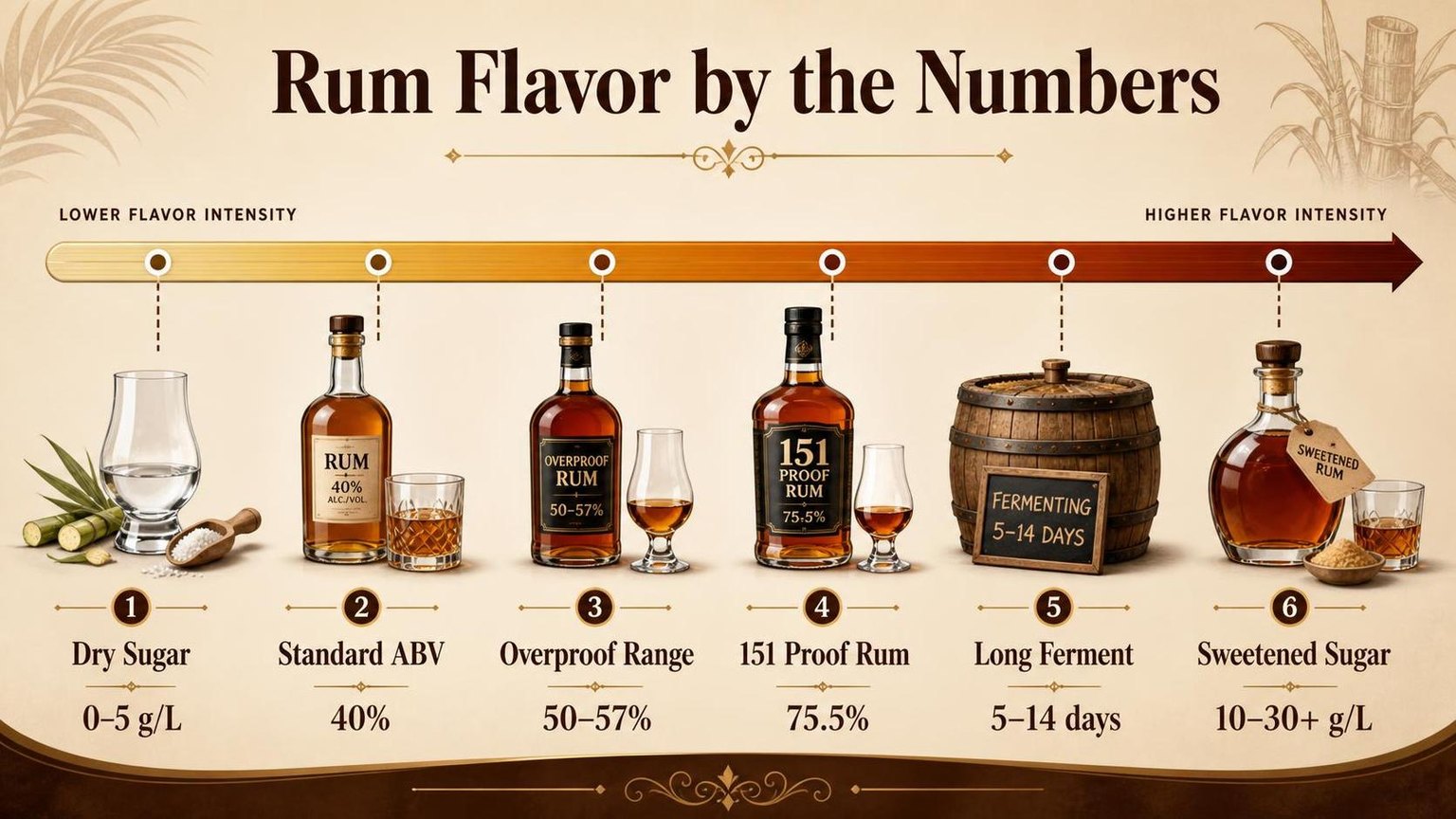 What Does Rum Tastes Like? 1 Rum Flavor by the Numbers — key facts at a glance