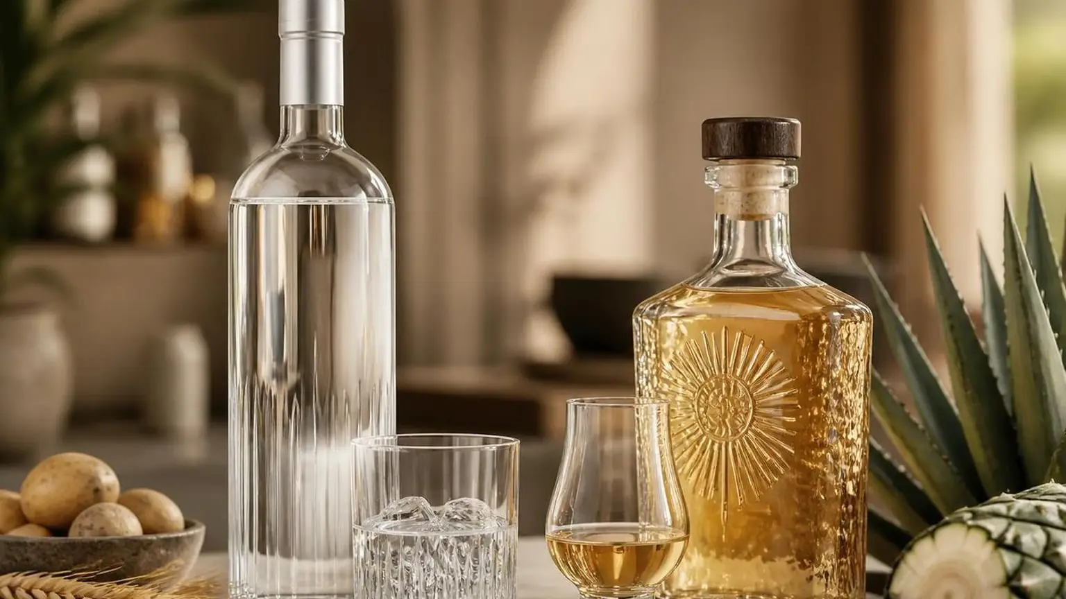 Difference between vodka and tequila