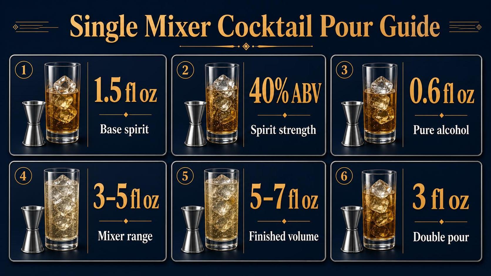 What is the Standard Pour in a Single Mixer Cocktail? - 2026 1 Single Mixer Cocktail Pour Guide — key facts at a glance