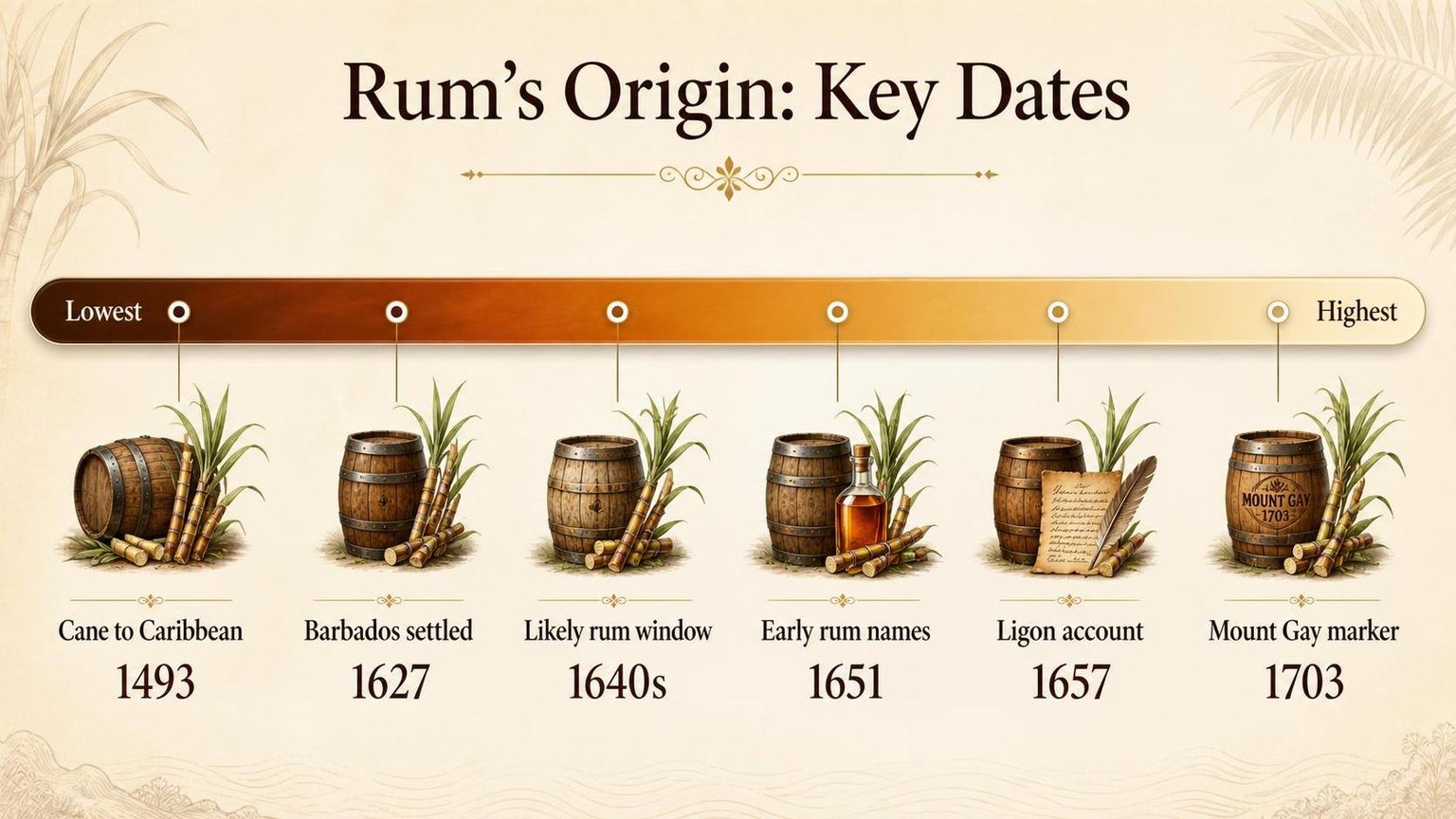 When Was Rum Invented? 1 Rum’s Origin: Key Dates — key facts at a glance