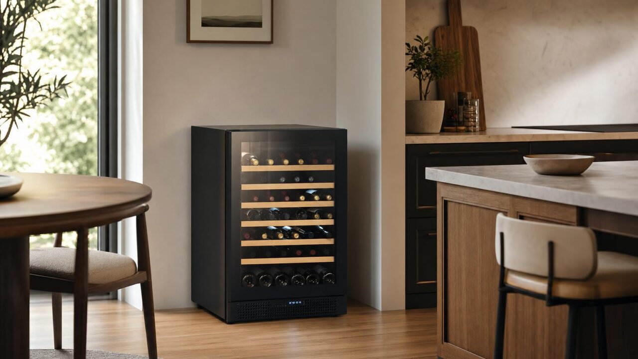 where to put a freestanding wine cooler