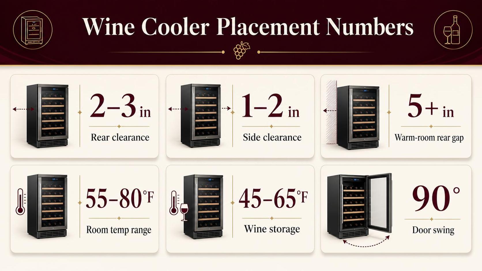 Wine Cooler Placement Numbers — key facts at a glance