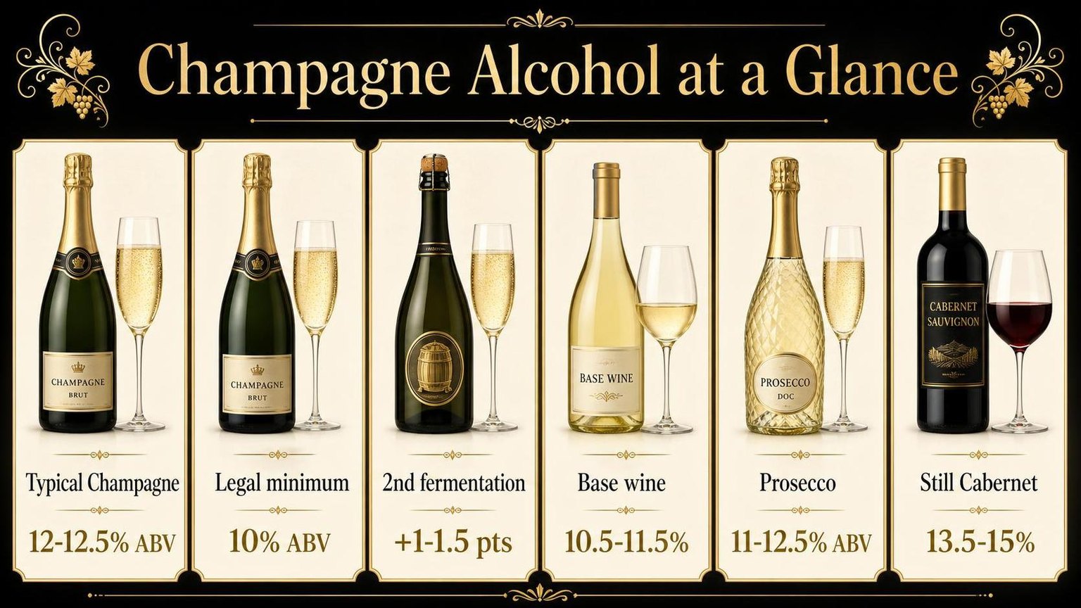 Alcohol Content in Champagne Explained 1 Champagne Alcohol at a Glance — what the data shows