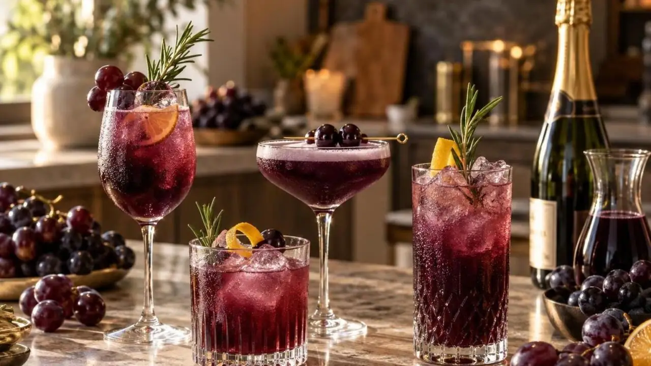 Alcohol drink with grape juice