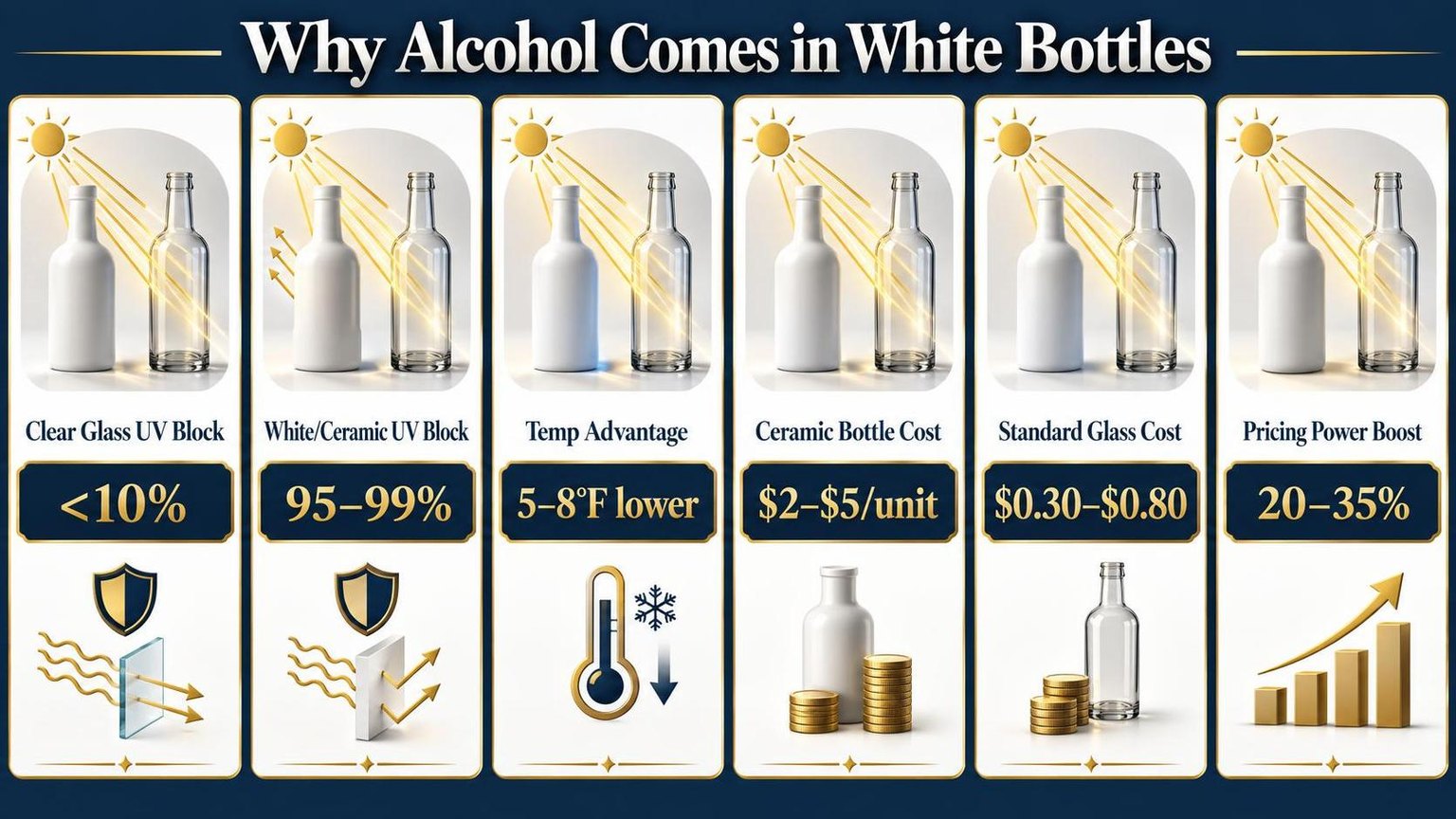 Alcohol in a White Bottle Brands and What They Are 1 Why Alcohol Comes in White Bottles — the main points in one view