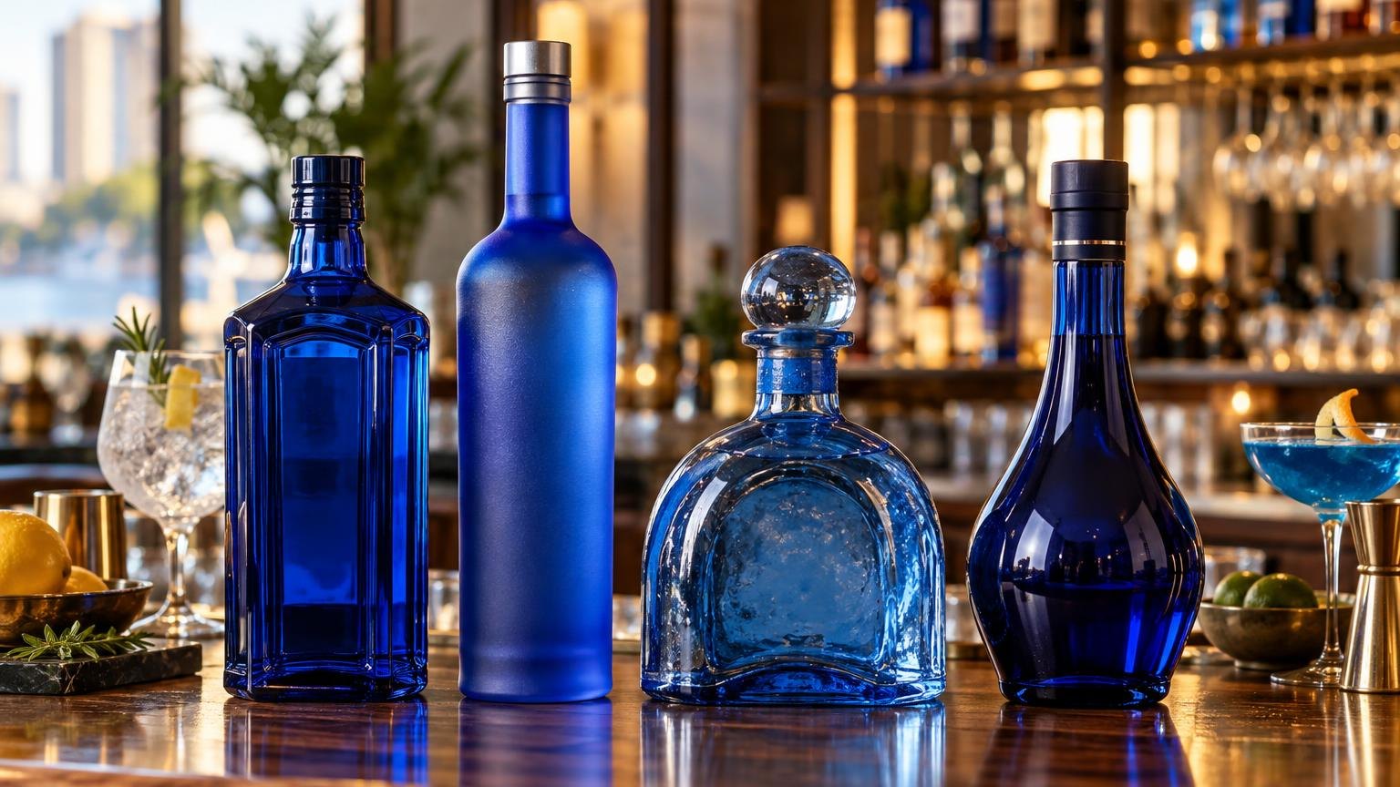 What Alcohol Comes in a Blue Bottle at the Bar? — context and caveats