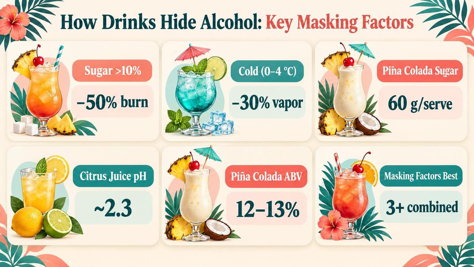 Alcoholic Drinks That Don't Taste Like Alcohol 1 How Drinks Hide Alcohol: Key Masking Factors — what the data shows