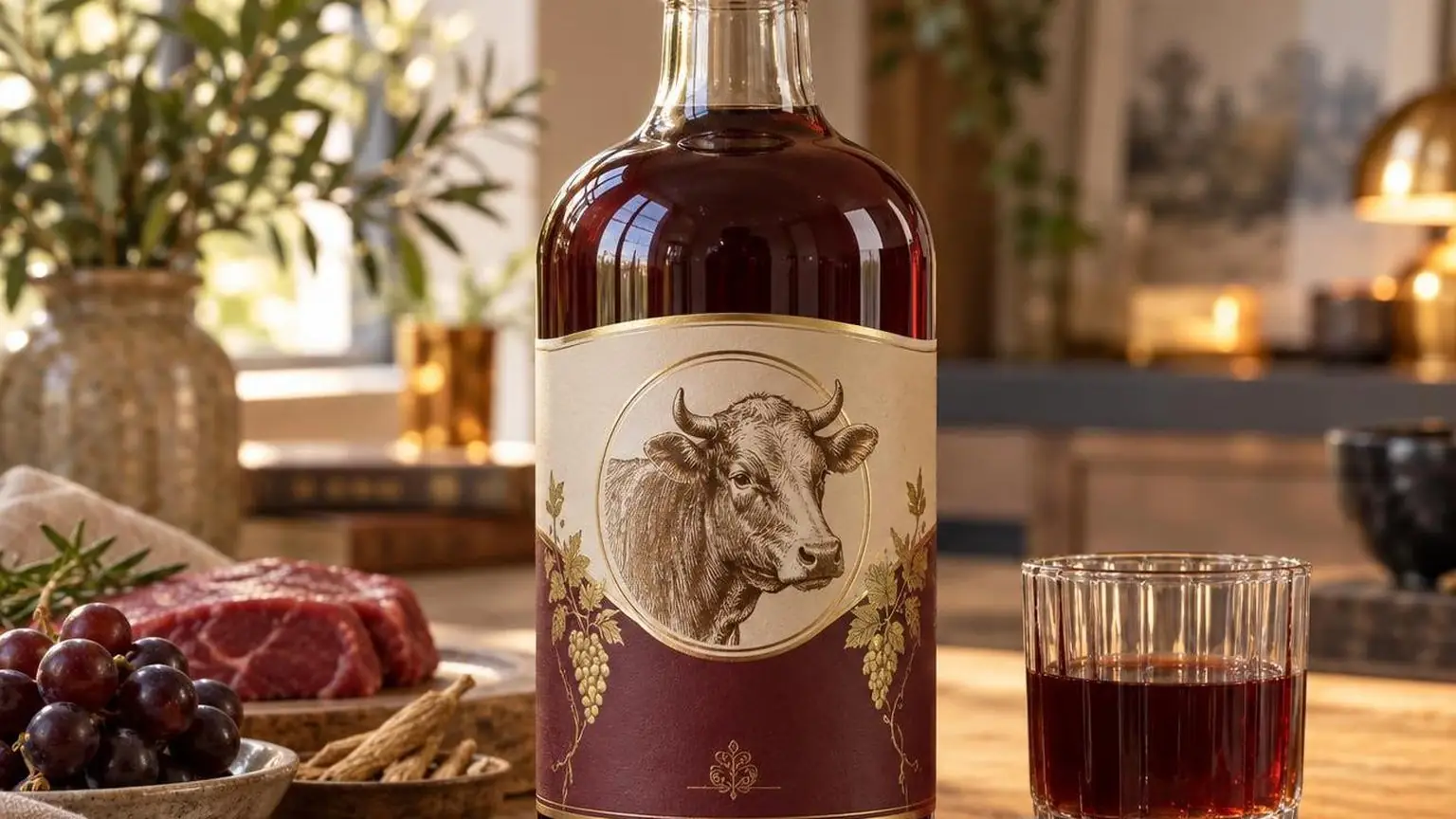 Beef iron and wine tonic
