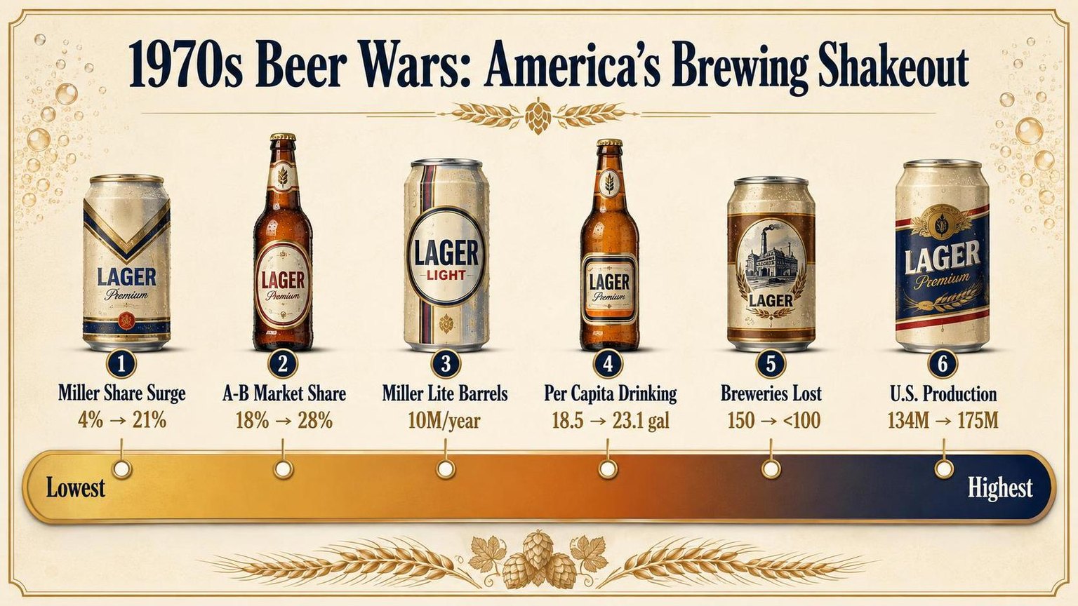 Popular Beers of the 1970s Still Remembered 1 1970s Beer Wars: America's Brewing Shakeout — the main points in one view