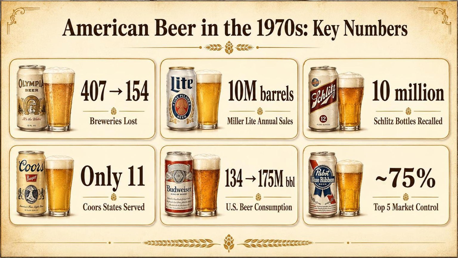 Popular Beers of the 70s That Defined a Decade 1 American Beer in the 1970s: Key Numbers — key facts at a glance