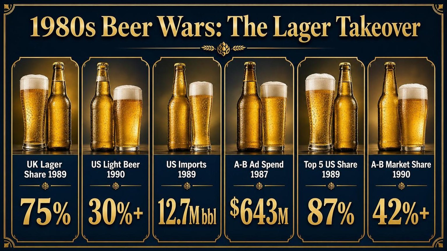1980s Beer Wars: The Lager Takeover — the main points in one view