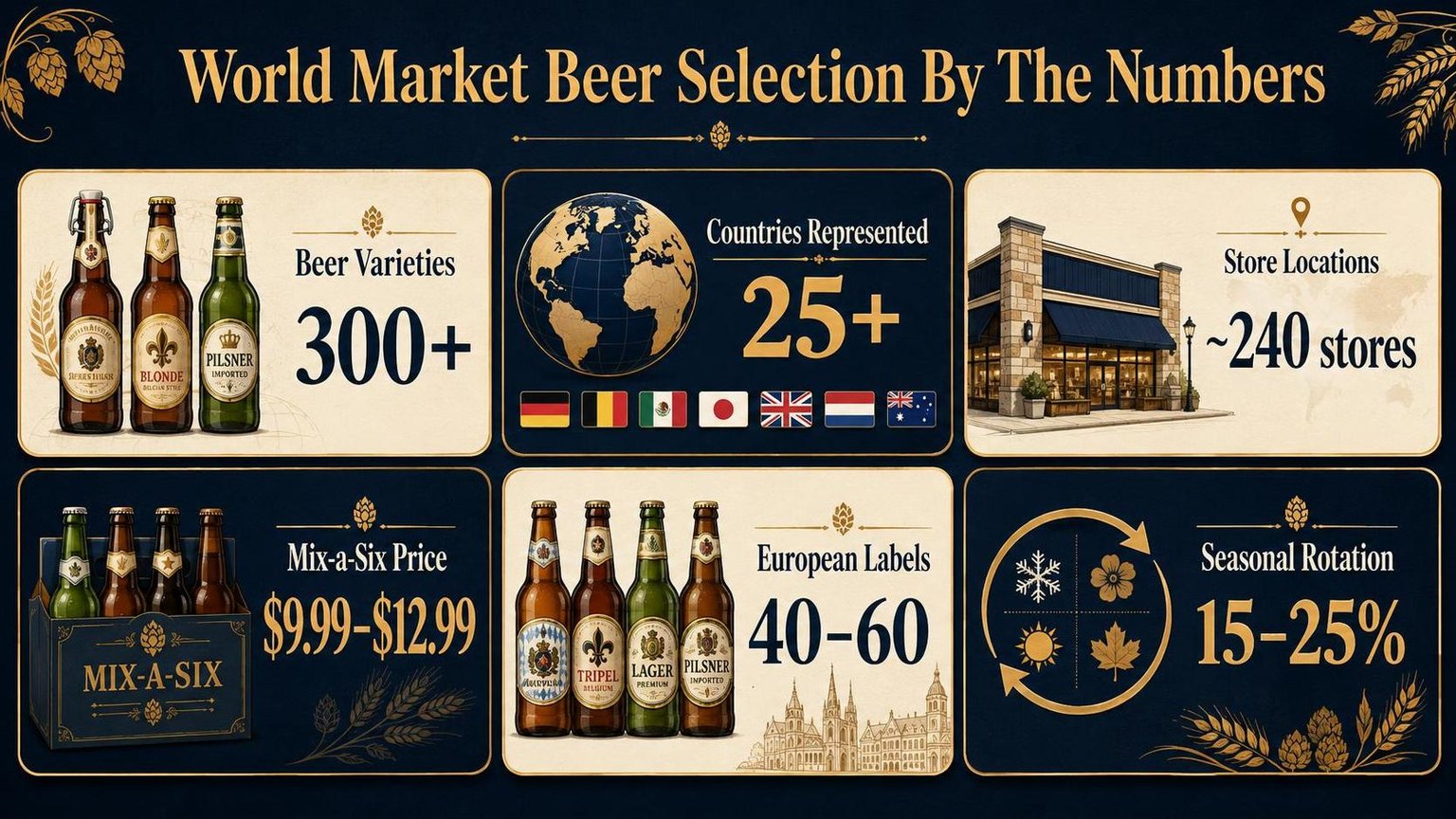 Beers of the World You Can Find at World Market 1 World Market Beer Selection By The Numbers — what the data shows
