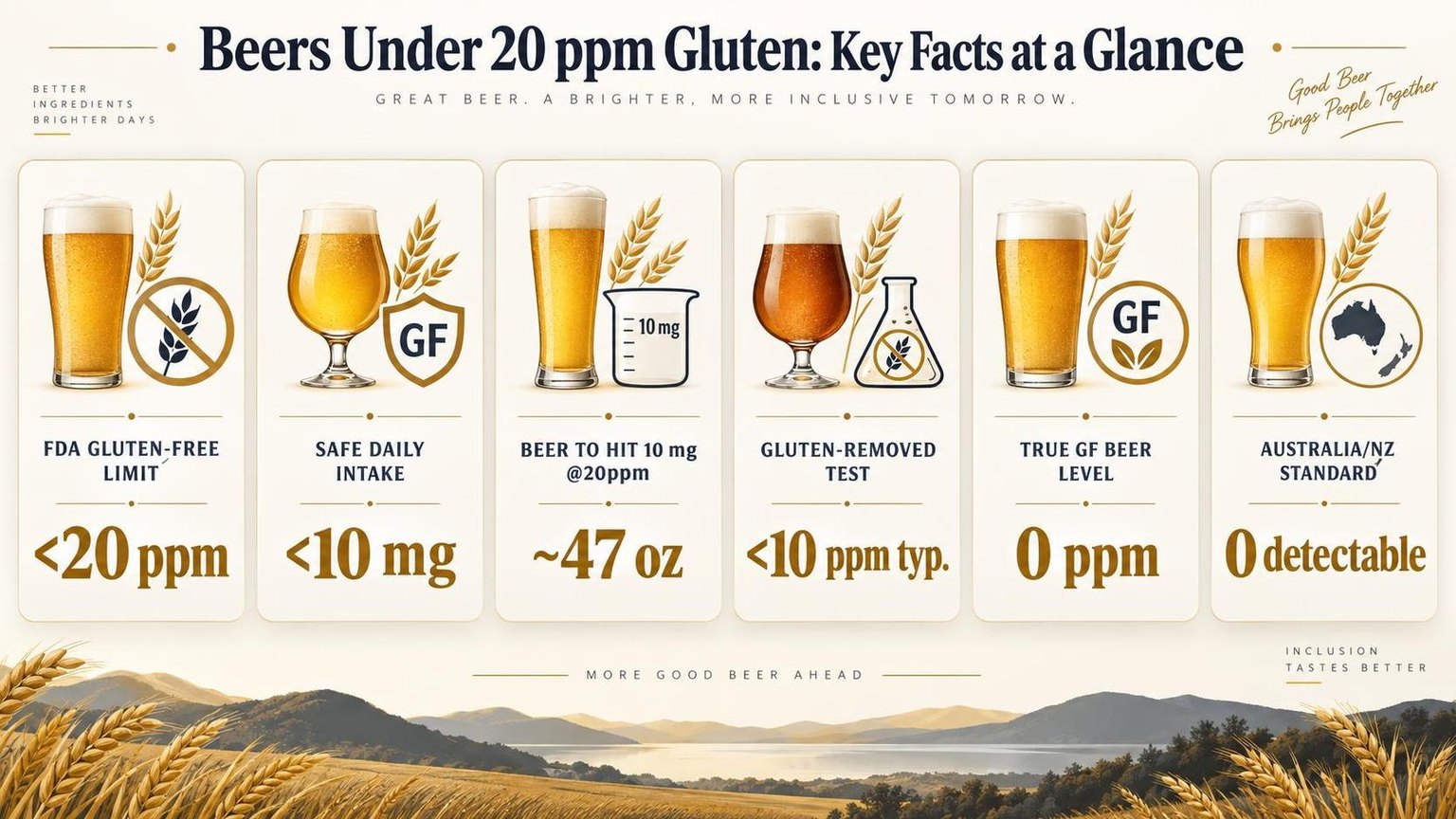 Beers Under 20 ppm Gluten: Key Facts at a Glance — key facts at a glance