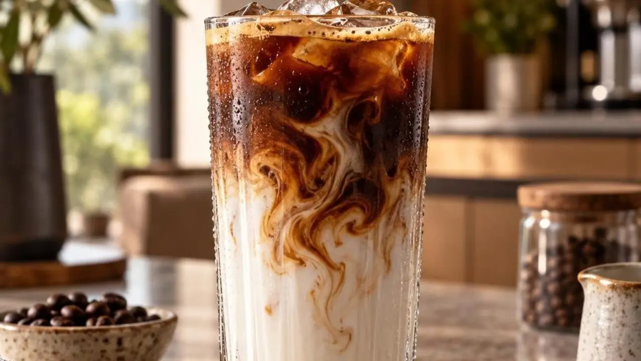 Black and white drink