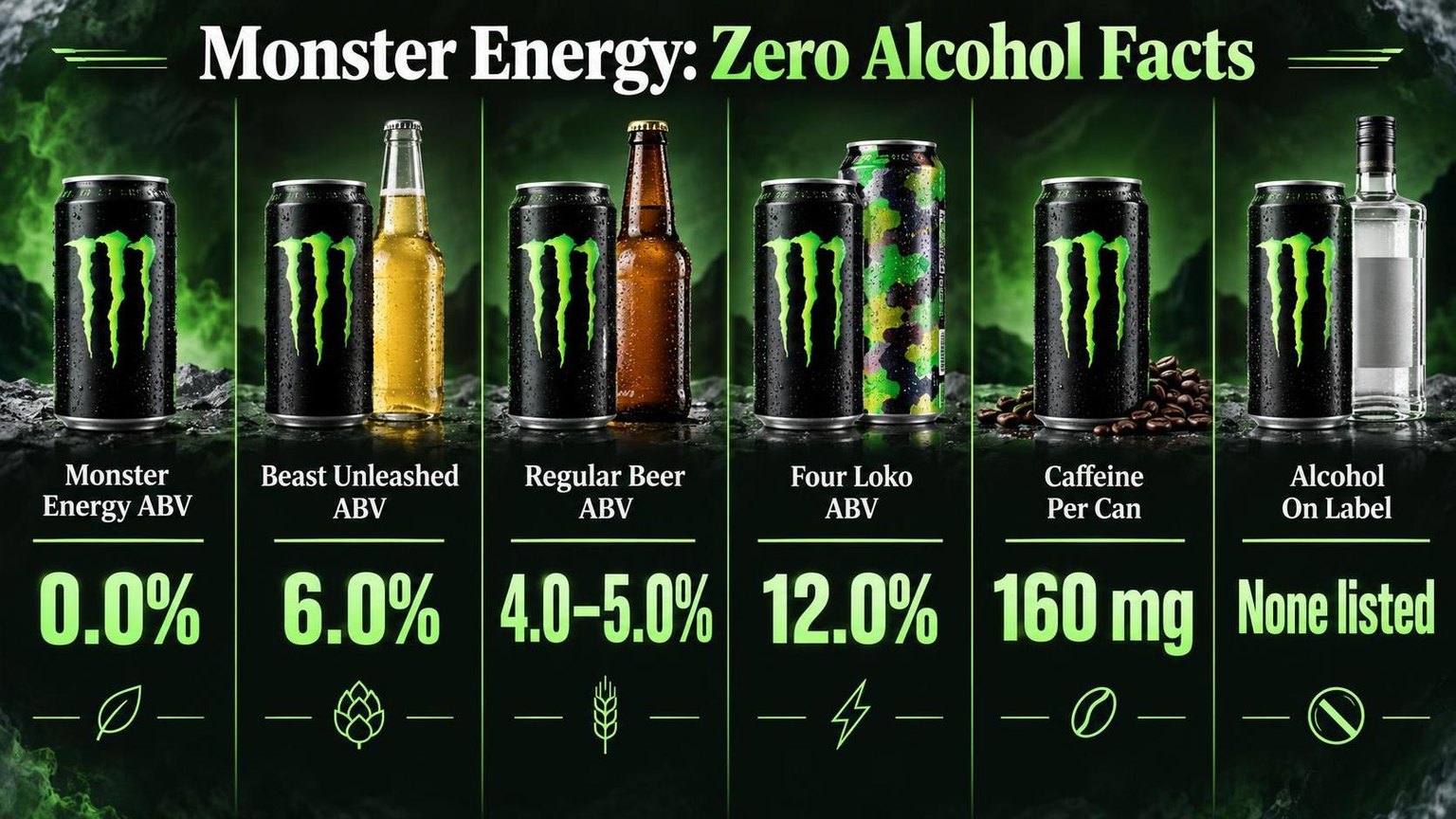 Monster Energy: Zero Alcohol Facts — figures worth remembering