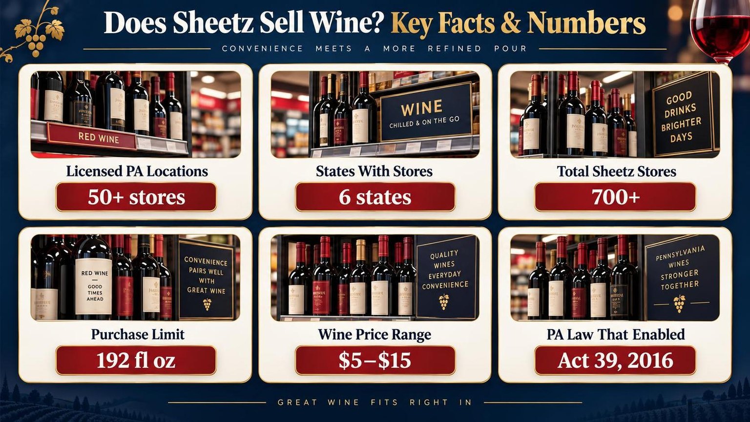 Does Sheetz Sell Wine? Key Facts & Numbers — the numbers side by side