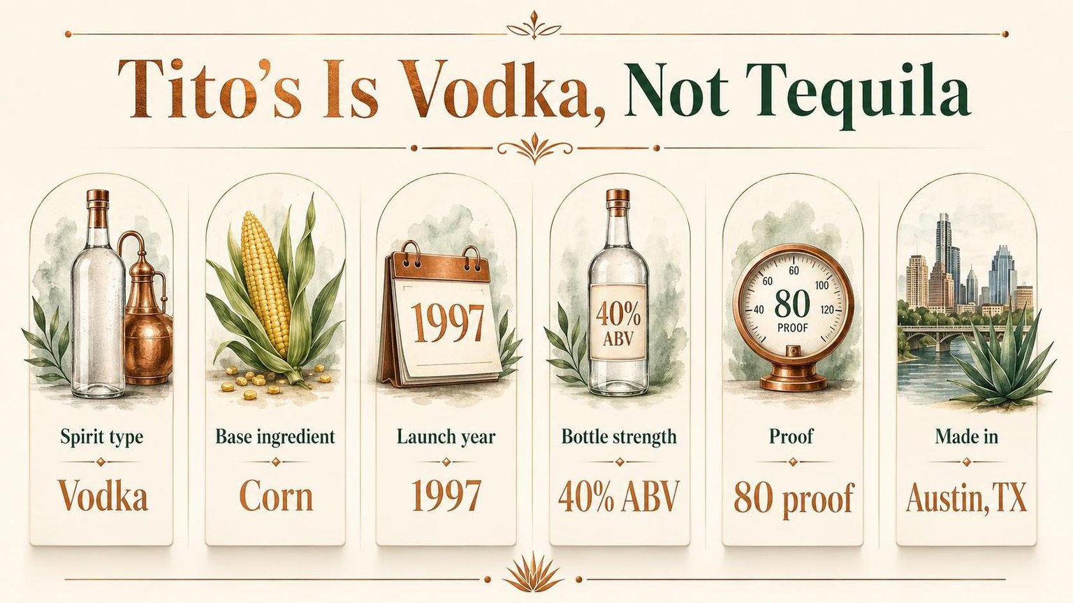 Tito’s Is Vodka, Not Tequila — the numbers side by side