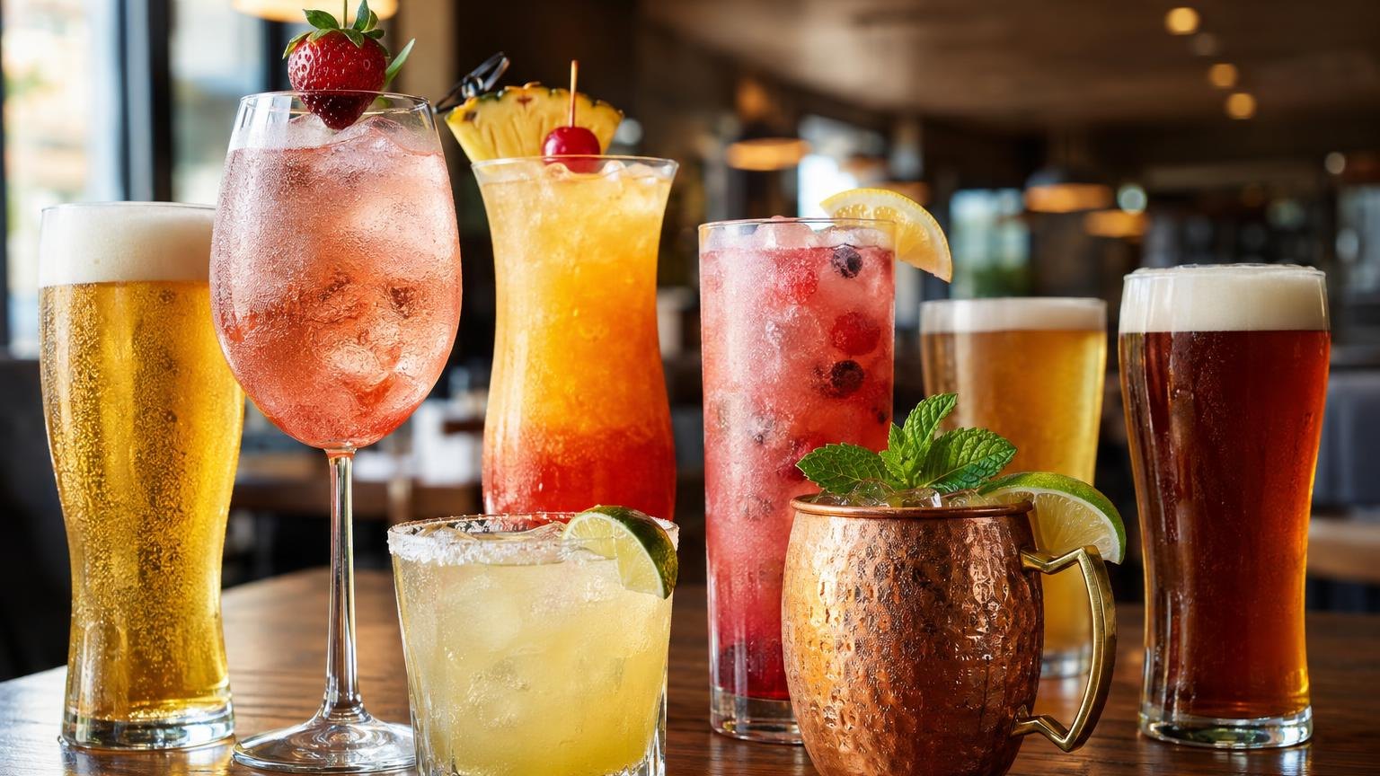 Red Lobster Drink Menu for Cocktails and Beers at a glance
