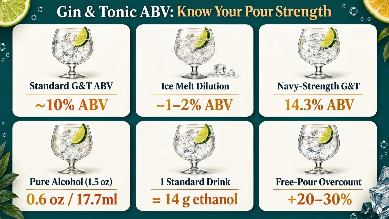 Gin & Tonic ABV: Know Your Pour Strength — figures worth remembering