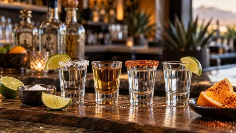 Good Shots with Tequila to Order at the Bar