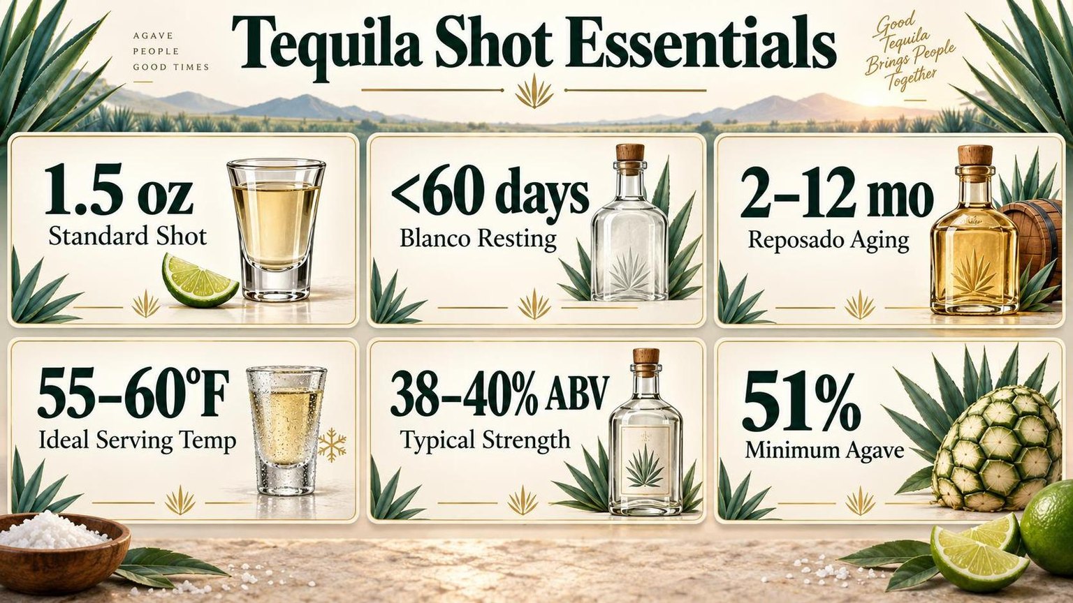 Tequila Shot Essentials — the main points in one view