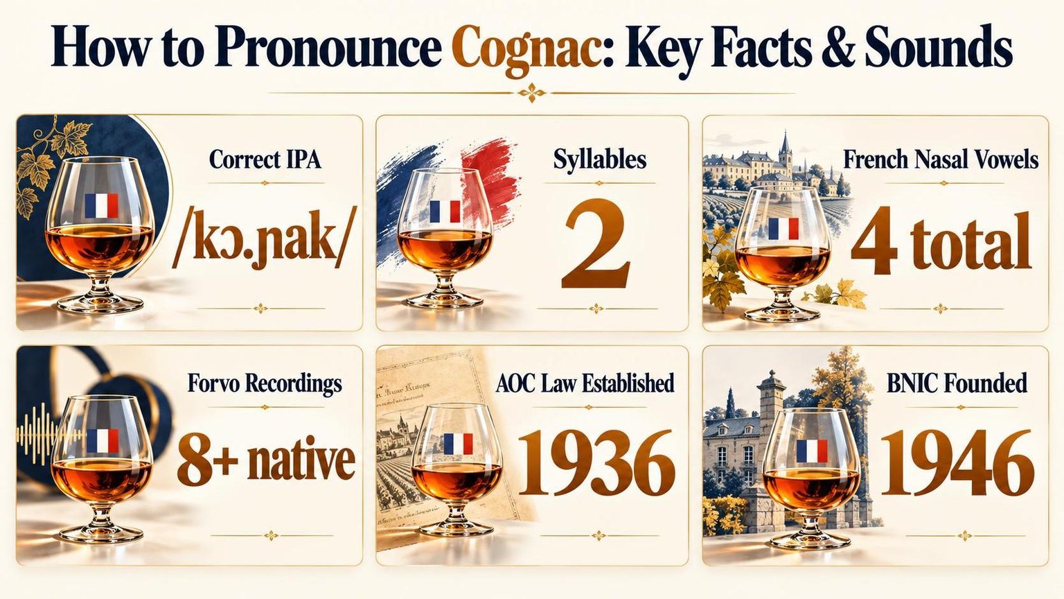 How to Pronounce Cognac: Key Facts & Sounds — the numbers side by side