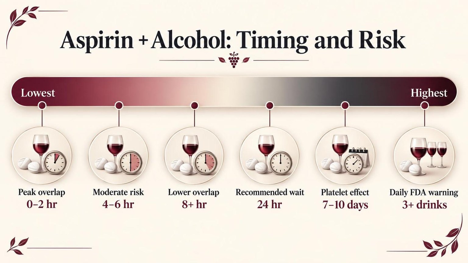 Aspirin + Alcohol: Timing and Risk — key facts at a glance