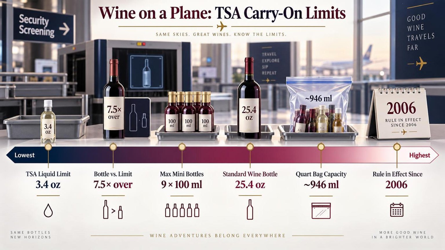 Wine on a Plane: TSA Carry-On Limits — the numbers side by side