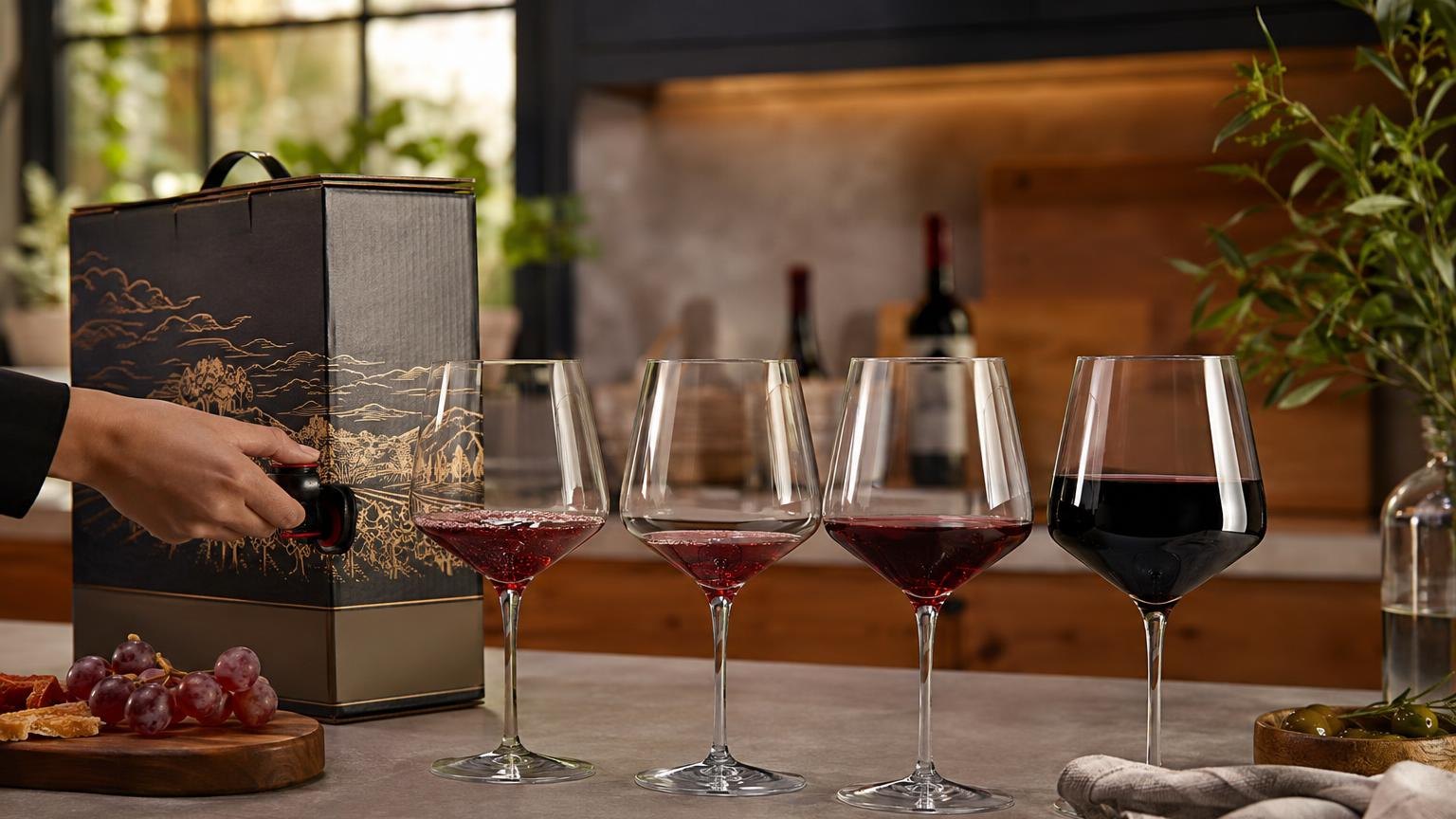 How Many Glasses of Wine in a Box?, broken down step by step