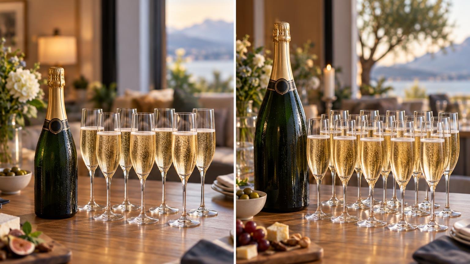 How Many Servings in a Bottle of Champagne? — measured, not estimated