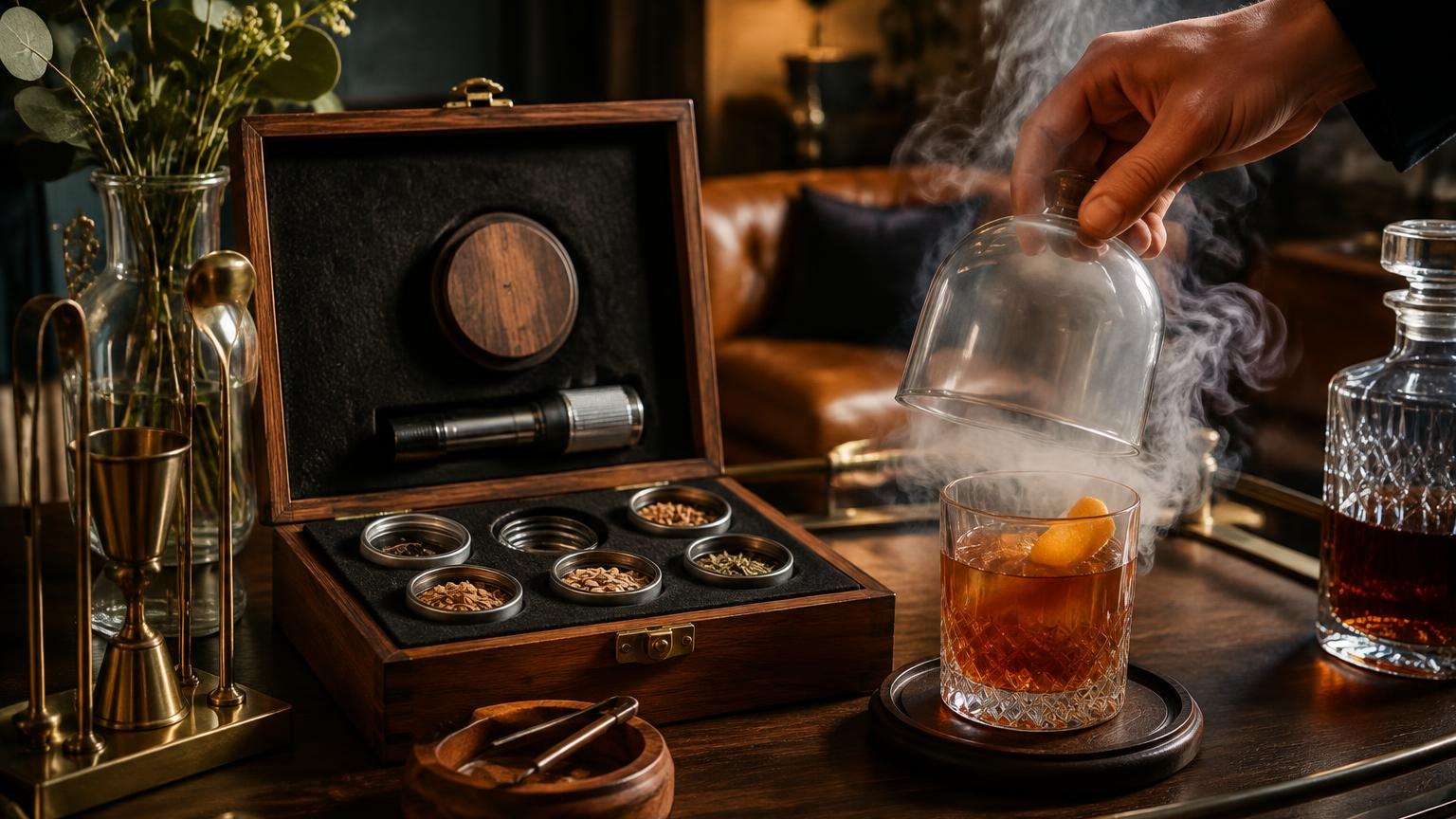 Smoked Cocktail Kit, broken down step by step, based on measured values