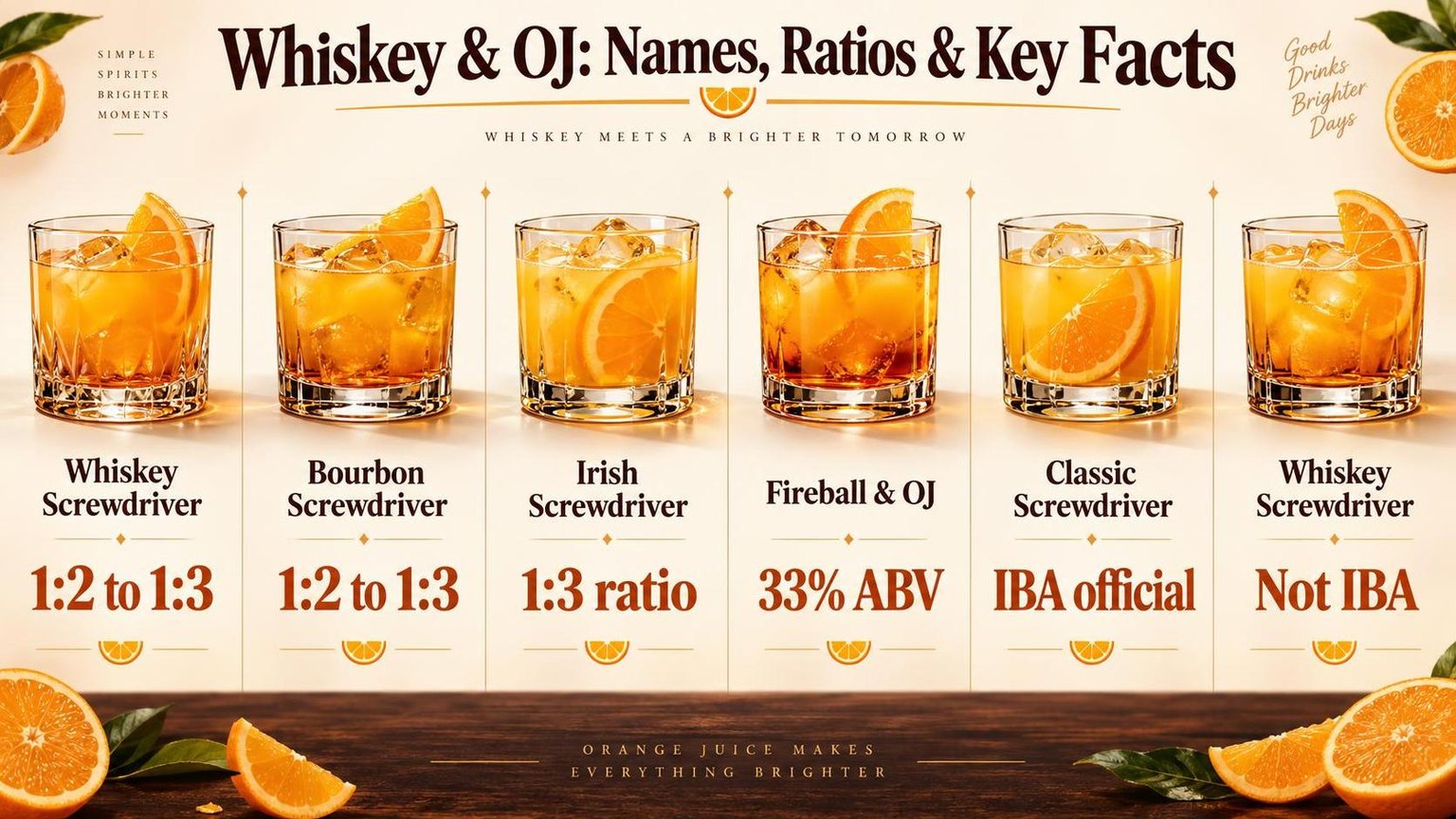 What Is Whiskey and Orange Juice Called? 1 Whiskey & OJ: Names, Ratios & Key Facts — figures worth remembering