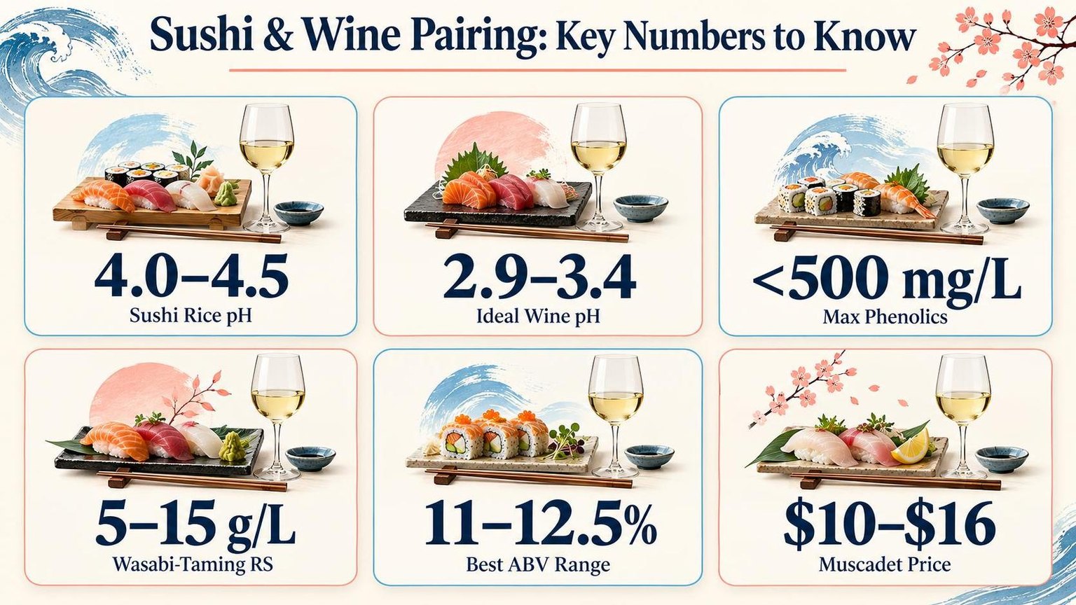 Sushi & Wine Pairing: Key Numbers to Know — key facts at a glance